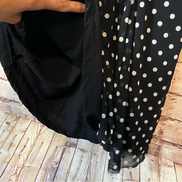 INC International Concepts black polka white dot cami dress size XL - Picture 3 of 6